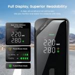 VOLLYC Tire Inflator Portable Air Compressor–150 PSI Air Pump for Car Tires with Fast Inflation, Cordless Bike Pump with Digital Pressure Gauge, 4 Preset Modes for Car Bike Motorcycle Balls