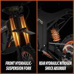 Tuttio Electric Dirt Bike Teens Adults - 48V 21AH Electric Bicycle 14"/12" Fat Tire Off Road High Torque Mini Electric Motocross Motorcycle Dirt Bike