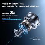 VOLLYC Tire Inflator Portable Air Compressor–150 PSI Air Pump for Car Tires with Fast Inflation, Cordless Bike Pump with Digital Pressure Gauge, 4 Preset Modes for Car Bike Motorcycle Balls