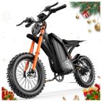 Misodo Electric Dirt Bike for Adults, 3000W Peak Motor, 36 MPH, 100Miles, 48V/20Ah Battery, 45° Slope, Dual Hydraulic Brake, Full Suspension, All Terrain Electric Motorcycle, 16" Off-Road Tire E-Bike