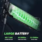 isinwheel U5 Pro E Bike for Adults Electric Bike with Front Suspension, 48V 500W Folding Ebikes for Adults, Aluminum Frame, 7 Speed Gear, 20mph Foldable Electric Bicycles, 20" Fat Tire Ebike