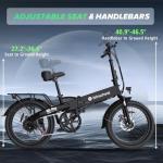 isinwheel U5 Pro E Bike for Adults Electric Bike with Front Suspension, 48V 500W Folding Ebikes for Adults, Aluminum Frame, 7 Speed Gear, 20mph Foldable Electric Bicycles, 20" Fat Tire Ebike