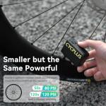CYCPLUS AS2 Ultra Tiny Bicycle Pump with Gauge, Max 120 PSI Electric Mini Pump, Auto Stop, with Presta and Schrader Valve for E-Bike, MTB, and Road Bike AS2 Ultra (3.06oz)