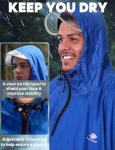 ANYOO Waterproof Rain Poncho Bike Bicycle Rain Capes Lightweight Compact Reusable for Adults