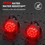 Ascher USB Rechargeable LED Bike Tail Lights 2 Pack, Bright Bicycle Cycling Rear Light, 4 Light Mode Options Safety Bike Light for Adults Men Women Road Mountain(2 USB Cables Included)