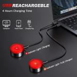 Ascher USB Rechargeable LED Bike Tail Lights 2 Pack, Bright Bicycle Cycling Rear Light, 4 Light Mode Options Safety Bike Light for Adults Men Women Road Mountain(2 USB Cables Included)