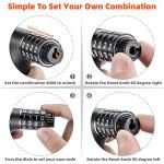 ROCKBROS Heavy Duty Anti-Theft Bike Lock - 3.2FT Security Bicycle Chain Lock with Resettable Combination and 2 Keys for Bikes, Motorcycle, Door, Gate, Fence, Grill