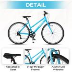 AVASTA Women’s Lightweight 7-Speed Road Hybrid Bike
