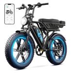 TS TST GRP LLC Electric Bike for Adults, 1500W Peak Ebike, 48V 15AH Waterproof Removable Battery, 7 Speed, 30 MPH Max, 20" Electric Off-Road Bike, UL 2849 Certification