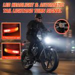 TS TST GRP LLC Electric Bike for Adults, 1500W Peak Ebike, 48V 15AH Waterproof Removable Battery, 7 Speed, 30 MPH Max, 20" Electric Off-Road Bike, UL 2849 Certification