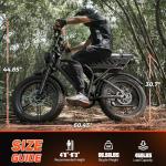 TS TST GRP LLC Electric Bike for Adults, 1500W Peak Ebike, 48V 15AH Waterproof Removable Battery, 7 Speed, 30 MPH Max, 20" Electric Off-Road Bike, UL 2849 Certification