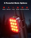 ISEYOU Bike Tail Light [2 Packs], USB Rechargeable Rear Bike Light for Night Riding, 6 Light Modes, IP65 Waterproof & Drop Resistant LED Bicycle Rear Light for Men Women Kids Road Mountain Cycling