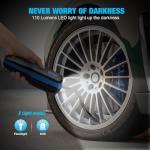 KEZERS Bicycle Tire Inflator, Portable 160PSI Air Pump,Cordless Air Compressor with Digital Pressure Gauge,Rechargeable Battery,Emergency Light,Tire Inflator for Car,Motorcycle,Bike,Ball