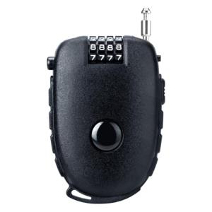 JAGASOL Motorcycle Helmet Lock, 4 Digit Combination 27.5 Inch Retractable Cable Lock for Snowboard, Bike Luggage Backpack Scooter Suitcase Ski, Small Multi-Function Secure Lock for Travel, Black