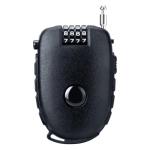 JAGASOL Motorcycle Helmet Lock, 4 Digit Combination 27.5 Inch Retractable Cable Lock for Snowboard, Bike Luggage Backpack Scooter Suitcase Ski, Small Multi-Function Secure Lock for Travel, Black