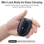 JAGASOL Motorcycle Helmet Lock, 4 Digit Combination 27.5 Inch Retractable Cable Lock for Snowboard, Bike Luggage Backpack Scooter Suitcase Ski, Small Multi-Function Secure Lock for Travel, Black