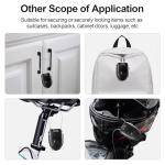 JAGASOL Motorcycle Helmet Lock, 4 Digit Combination 27.5 Inch Retractable Cable Lock for Snowboard, Bike Luggage Backpack Scooter Suitcase Ski, Small Multi-Function Secure Lock for Travel, Black