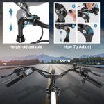 ANCHEER Electric Bike for Adults, 48V 499Wh Ebike, 26" City Commuter Bike with 48V Removable Battery, Up to 55 Miles, 3H Fast Charge, 7-Speed, Step-Thru Cruiser Bike for Women Men, UL2849 Compliant