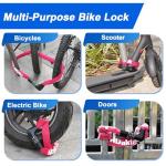 NDakter Upgrade Bike Chain Lock with 4 Digit Combination and 2 Keys, 3.2/4.28 Ft Heavy Duty Anti-Theft Bicycle Lock, 2 Ways to Unlock High Security Scooter Locks for Ebike, Escooter, Door