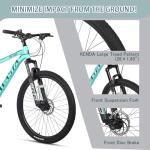 AVASTA 26-inch Mountain Bike MTB for Man Male and Woman Female Adult with Lightweight Aluminum Alloy Frame and Dual Disc Brakes, Front Suspension, 21-Speed Gear Shifters, Hidden Brake Cables, Green