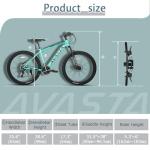 AVASTA 26-inch Mountain Bike MTB for Man Male and Woman Female Adult with Lightweight Aluminum Alloy Frame and Dual Disc Brakes, Front Suspension, 21-Speed Gear Shifters, Hidden Brake Cables, Green