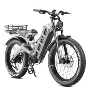 eAhora Romeo Pro Electric Bike - 2025 34MPH 1600W 48V 200Miles Long Range Ebike for Adults, 26" * 4.0 Fat Tire Fast Electric Mountain Bike Full Suspension Off-Road E-Bike