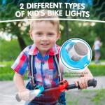 Gofimyee 2 Pack Kid Bike Light, for Kids Scooter, Waterproof with 3 Light Modes for Kids Scooter or Bycycle