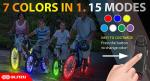 BLITZU Bike Wheel Lights, Bicycle Spoke Decorations Light for Night Riding, 2-Tire Pack 7 Colors in 1 Fun Bright Patterns, Disco LED Safety Strip Light, Bike Accessories for Kids, Boys, Girls, Adults