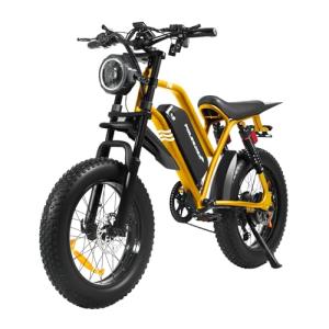 SPBSVDT Electric Bikes for Adults: 48V 20Ah Battery Electric Peak 1500W eBike, Long Range E Bike, Perfect for City, School & Off-Road Commuting 20" Fat Tires E-Bike (UL2849) (Golden)