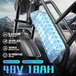 RPINT E500 Electric Bike for Adults with 1000W Peak Motor, 20" Fat Tire Dirt E Bike for All-Terrain, 28MPH and 40 Miles PAS Range, 7 Speed Electric Mountain Bicycles with 48V Removable Battery