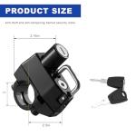 KVAEY Motorcycle Helmet Lock, Aluminum Alloy Anti Theft Helmet Security Locks, Universal Tamper-Proof Helmet Locks for Motorbike Scooter Bike, Motorcycle Accessories (1PCS)