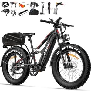 FREESKY 2500W BAFANG Motor Electric Bike for Adults, 48V 30Ah Removable Battery Ebike 120 Miles, 38+MPH, 26" Fat Tire Mountain E Bike, Full Suspension Bike, UL 2849 Certified by TÜV(Ultimate Kits)