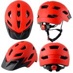 Kids Bike Helmet,Bavilk Kids Boys Girls Bike Helmets with LED Light Detachable Visor Children Youth Teen Multi-Sport for Skating Cycling Scooter Skateboard Adjustable & Lightweight 19.7"-22.4"