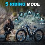 FREESKY 2500W BAFANG Motor Electric Bike for Adults, 48V 30Ah Removable Battery Ebike 120 Miles, 38+MPH, 26" Fat Tire Mountain E Bike, Full Suspension Bike, UL 2849 Certified by TÜV(Ultimate Kits)