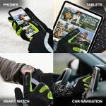 GearTOP Running Gloves for Men & Women, Touchscreen Cold Weather Jogging Gear, Fluorescent Reflective Winter Gloves Visible at Night, Warm Glove Liners for Hiking