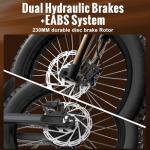 Riding'times Upgraded GT73 Electric Dirtbike for Adults Teens, 2400W Electric Motorcycle Max 37 MPH & 1747Wh Dual Battery Ebike, 85 Mile Long Range Ebike with 25" Dirt Tires E Dirt Bike