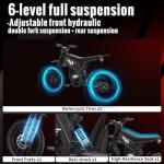 Riding'times Upgraded GT73 Electric Dirtbike for Adults Teens, 2400W Electric Motorcycle Max 37 MPH & 1747Wh Dual Battery Ebike, 85 Mile Long Range Ebike with 25" Dirt Tires E Dirt Bike