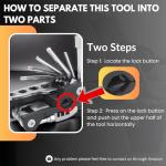 USHAKE Bike Multi Tool 20-in-1 Portable Bicycle Multi-Function Repair Kit with Hex Wrenches, Tire Levers Lightweight for MTB Road Cycling, Carry Case Included