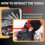 USHAKE Bike Multi Tool 20-in-1 Portable Bicycle Multi-Function Repair Kit with Hex Wrenches, Tire Levers Lightweight for MTB Road Cycling, Carry Case Included