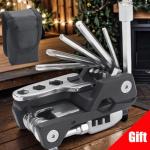 USHAKE Bike Multi Tool 20-in-1 Portable Bicycle Multi-Function Repair Kit with Hex Wrenches, Tire Levers Lightweight for MTB Road Cycling, Carry Case Included