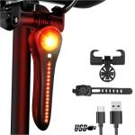 DARKBEAM Bike Tail Light Smart - with Brake/Light Sensor, USB-C Rechargeable, IP64 Waterproof, 5 Light Modes Bicycle Taillight for Night Riding, Super Bright Rear Bike Light for Road Mountain, Cycling