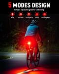 DARKBEAM Bike Tail Light Smart - with Brake/Light Sensor, USB-C Rechargeable, IP64 Waterproof, 5 Light Modes Bicycle Taillight for Night Riding, Super Bright Rear Bike Light for Road Mountain, Cycling