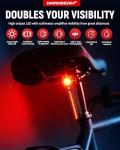 DARKBEAM Bike Tail Light Smart - with Brake/Light Sensor, USB-C Rechargeable, IP64 Waterproof, 5 Light Modes Bicycle Taillight for Night Riding, Super Bright Rear Bike Light for Road Mountain, Cycling