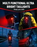 DARKBEAM Bike Tail Light Smart - with Brake/Light Sensor, USB-C Rechargeable, IP64 Waterproof, 5 Light Modes Bicycle Taillight for Night Riding, Super Bright Rear Bike Light for Road Mountain, Cycling