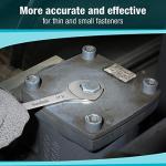 DURATECH Super-Thin Open End Wrench Set, Metric, 8-Piece, Including 5.5, 7, 8, 9, 10, 11, 12, 13, 14, 17, 19, 21, 22, 23, 24, 27 mm, Slim Spanner Set with Rolling Pouch