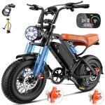 Furider Electric Bike for Adults, 1200W Peak Power Ebike, 28MPH, 48V 18Ah Removable Battery, 35-Mile Range, 500LBS Load, 16'' Fat Tire Electric Dirt Bikes, Electric Mountain Bicycles for All-Terrain