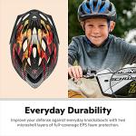 Schwinn Thrasher Kids Bike Helmet, Boys And Girls, Fits 50 - 54cm Circumference, Ages 5-8 Year Olds, Lightweight, Detachable Visor, CPSC Safety Certified, Child, Flames