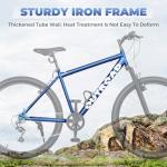 Max4out 26 inch Mountain Bike with 7 Speeds Lightweight Cycling Bicycles,V Brake, Metal Frame Bicycle for Men and Women, Adult Racing Bike, Road Bike,X5 Blue