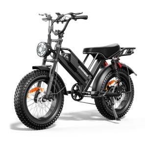 Spacewalk M7 Electric Bike,20" Fat Tire Ebike,Ideal for Riders Under 5'5" & Above,4 Shock Absorbers More Comfort,24.9mph,1500W (Peak) Motor,48V 15AH Battery,50 Miles Electric,75 Miles PAS - Black