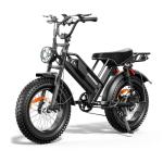 Spacewalk M7 Electric Bike,20" Fat Tire Ebike,Ideal for Riders Under 5'5" & Above,4 Shock Absorbers More Comfort,24.9mph,1500W (Peak) Motor,48V 15AH Battery,50 Miles Electric,75 Miles PAS - Black